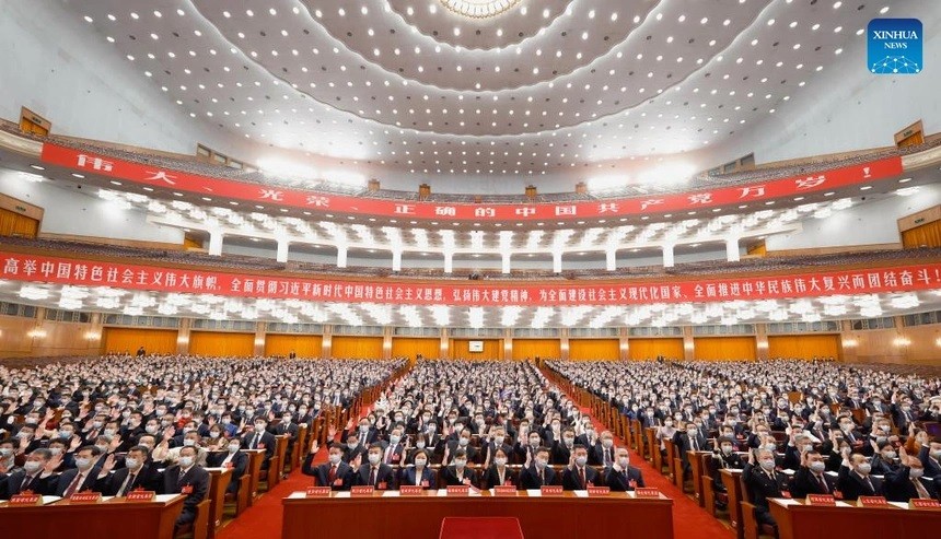Phiên họp trù bị, ngày 15/10. Khai mạc Đại hội XX Đảng Cộng sản Trung Quốc. (Nguồn: Xinhua)