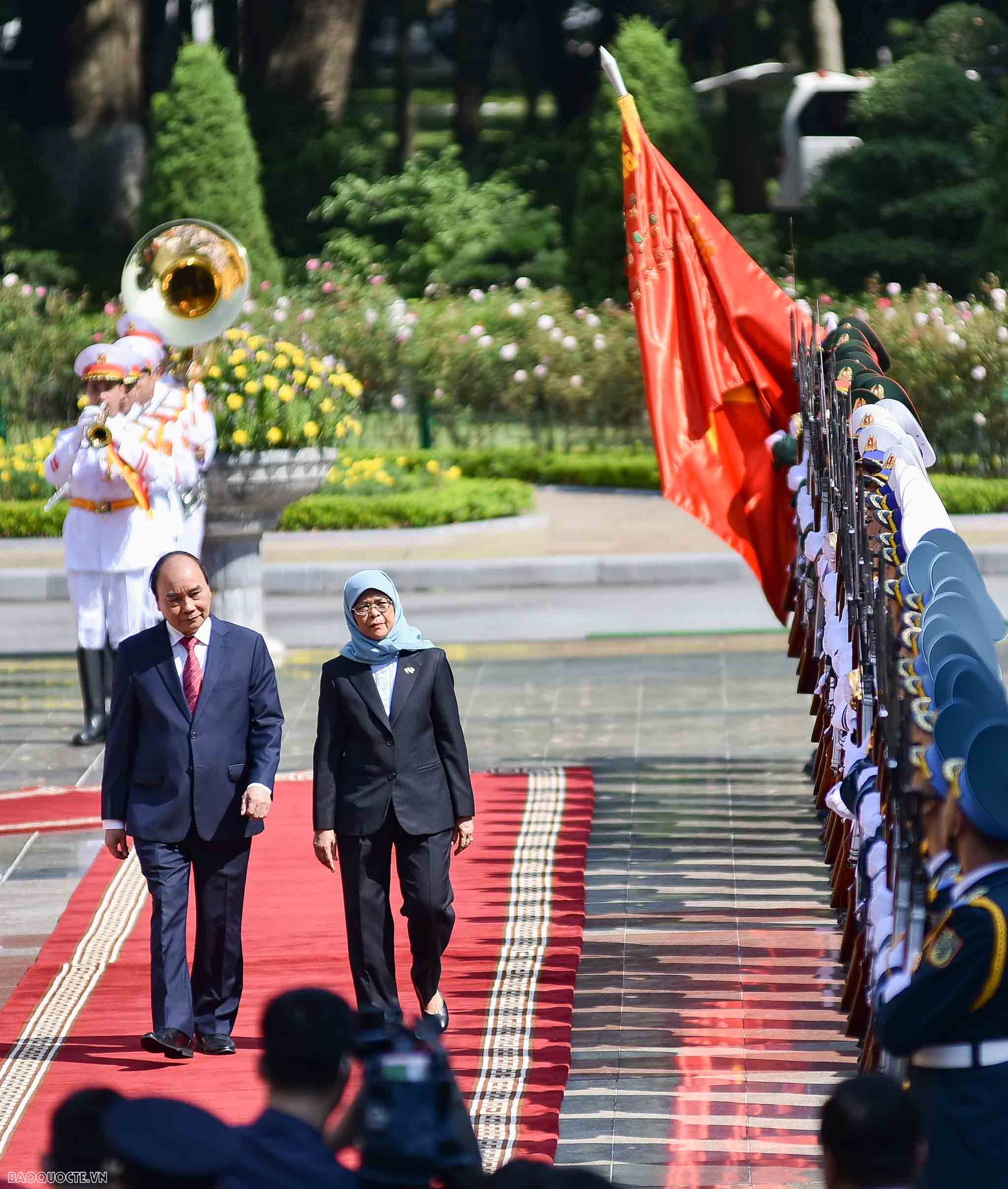 Official welcome ceremony held for Singaporean President Halimah Yacob Official welcome ceremony held for Singaporean President Halimah Yacob