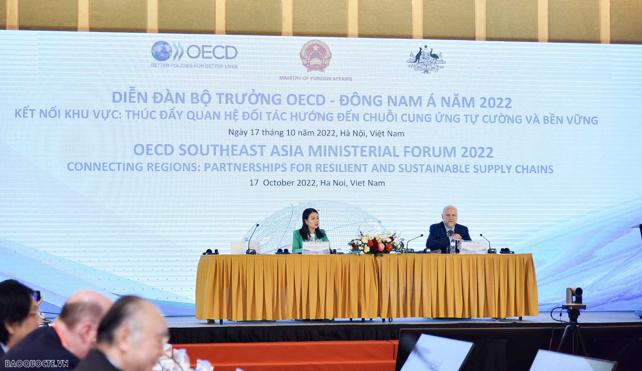 Thúc đẩy quan hệ đối tác OECD và Đông Nam Á  vì chuỗi cung ứng tự cường và bền vững