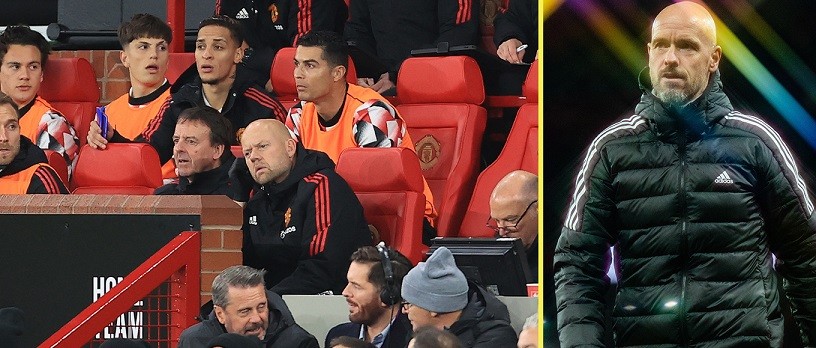Cristiano Ronaldo ngồi dự bị trận Man Utd thắng 2-0 Tottenham