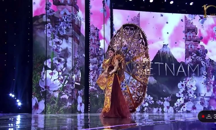 Miss Grand International 2022: Đoàn Thiên Ân hoàn thành phần thi trang phục dân tộc