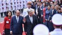 Lễ đón chính thức Tổng thư ký Liên hợp quốc António Guterres thăm Việt Nam