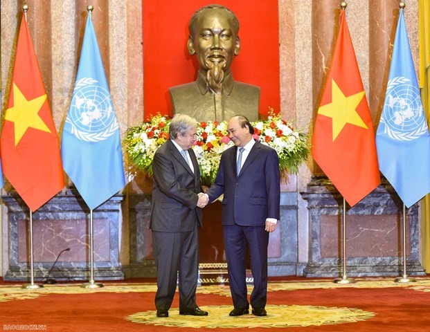 Welcoming ceremony for UN Secretary General António Guterres to visit Vietnam