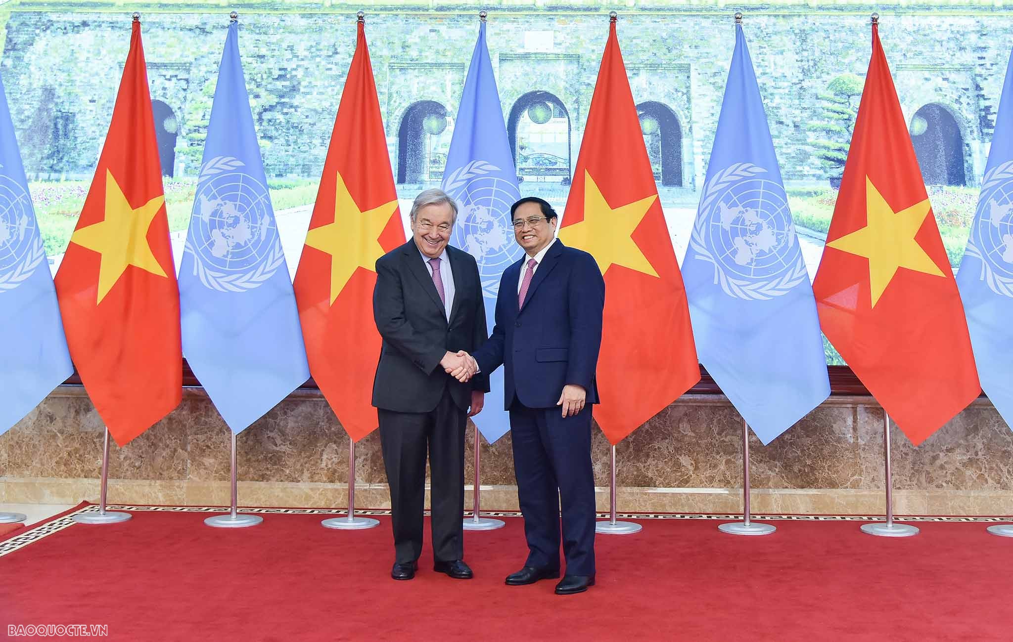 Thủ tướng Chính phủ Phạm Minh Chính tiếp Tổng thư ký Liên hợp quốc António Guterres