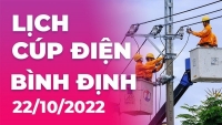 Lịch cúp điện mới nhất tại Bình Định ngày 22/10/2022