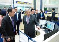 Hình ảnh chuyến thăm Tổng cục Khí tượng thủy văn của Tổng thư ký LHQ António Guterres