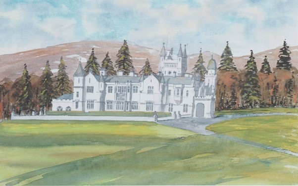 Bức tranh Vua Charles vẽ lâu đài Balmoral được đấu giá tăng gấp 10 lần