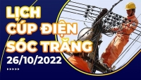 Lịch cúp điện mới nhất tại Sóc Trăng ngày 26/10/2022