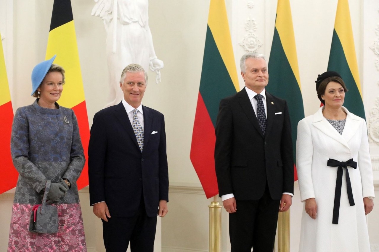Hình ảnh của Nhà vua và Hoàng hậu Bỉ tại Lithuania