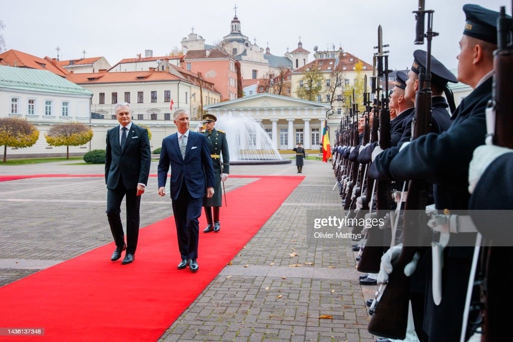 Hình ảnh của Nhà vua Bỉ Philippe và Hoàng hậu Mathilde tại Lithuania