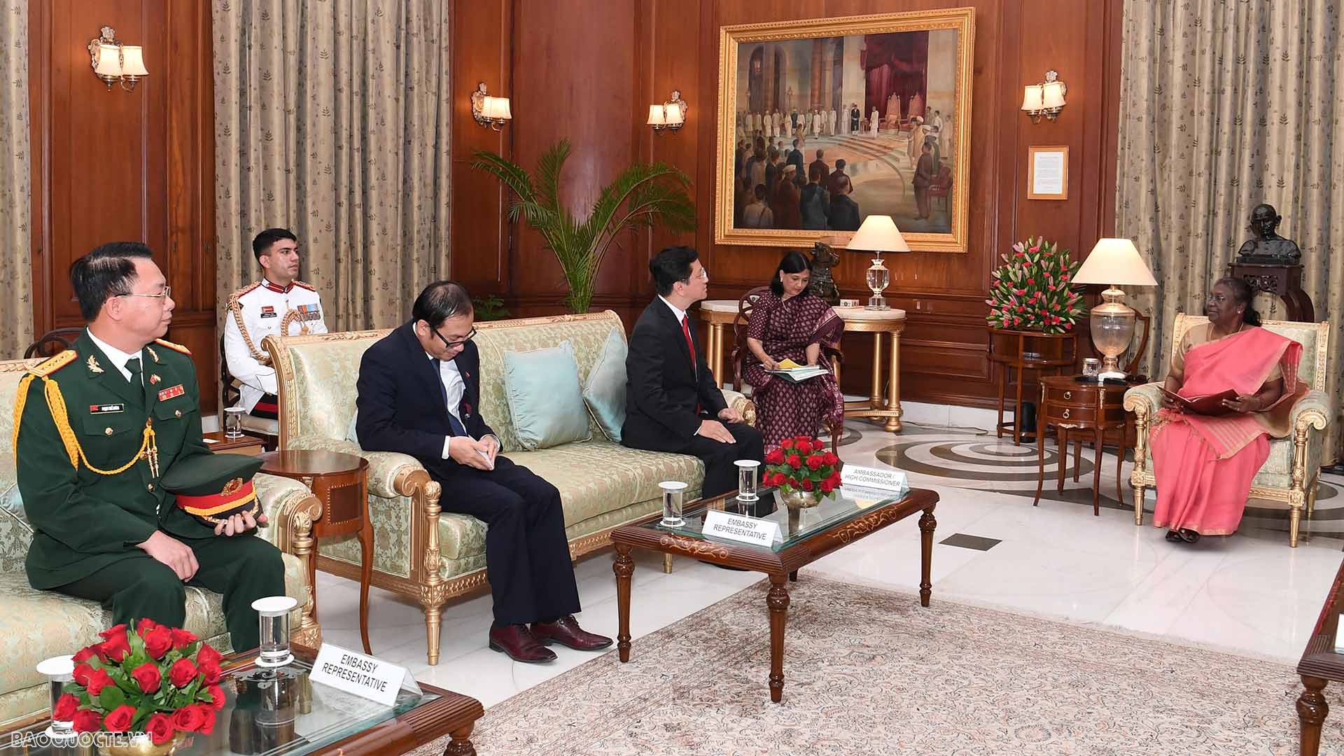 Đại sứ  Nguyễn Thanh Hải trình Thư ủy nhiệm lên Tổng thống Ấn Độ