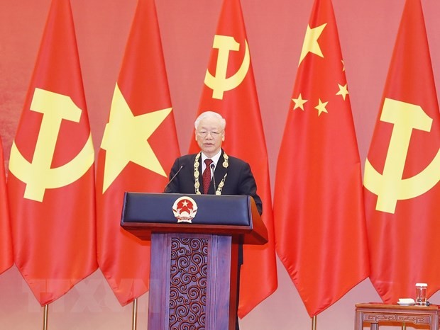 General Secretary Nguyen Phu Trong presented with Friendship Order of China