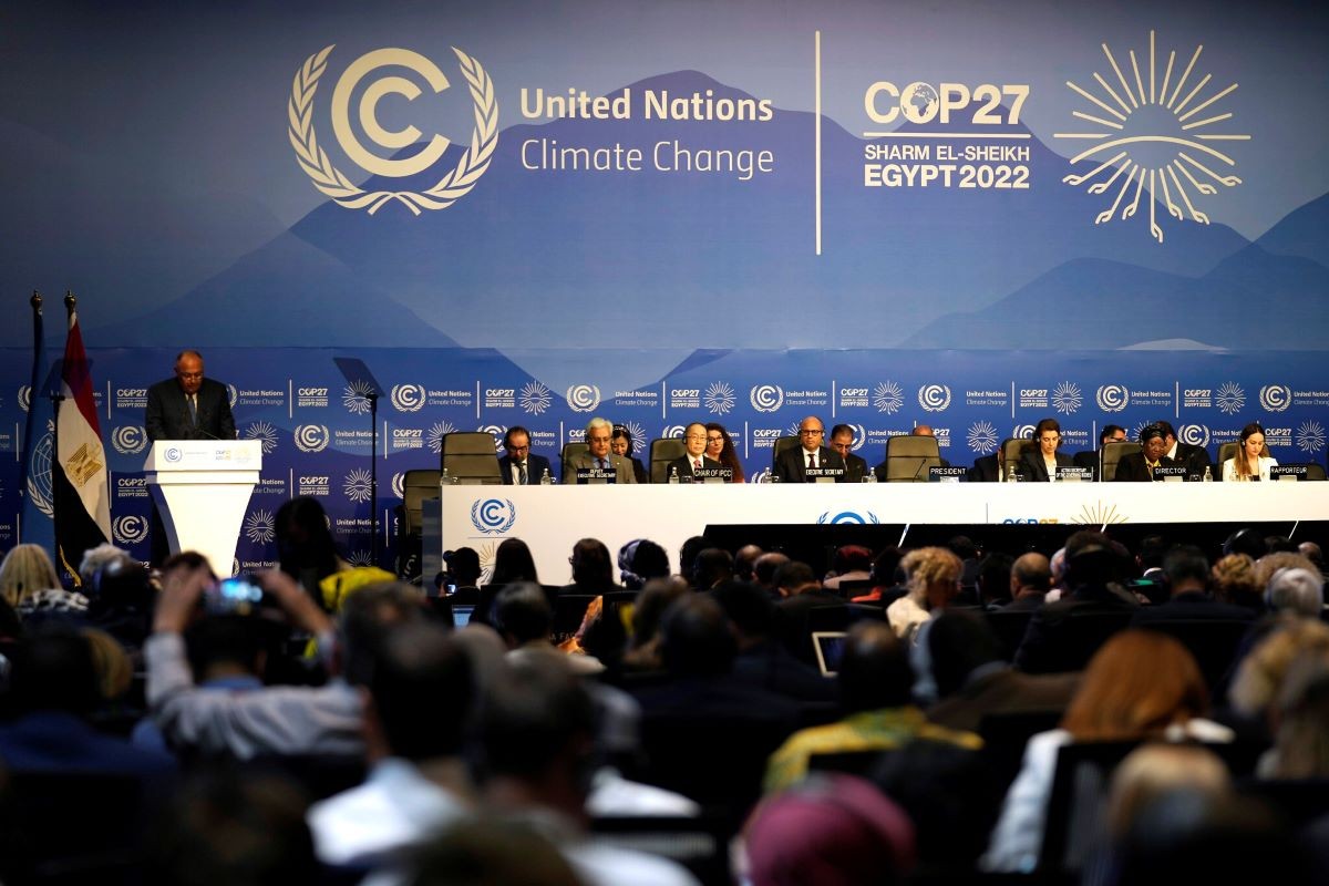 Quang cảnh lễ khai mạc Hội nghị COP27 tại thành phố Sharm El Sheikh, Ai Cập ngày 6/11. (Nguồn: AP)