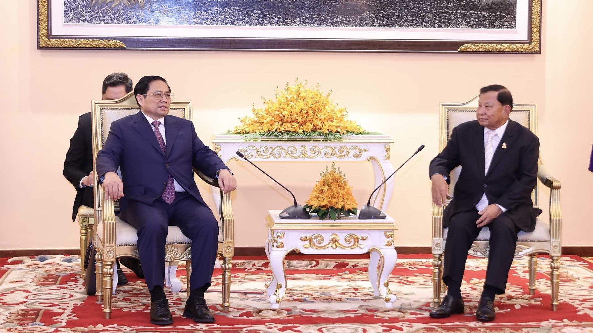 Thủ tướng Phạm Minh Chính mong muốn Thượng viện Campuchia tiếp tục ủng hộ tăng cường hơn nữa mối quan hệ Việt Nam-Campuchia