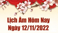 Lịch âm 12/11, xem lịch âm hôm nay Thứ Bảy ngày 12/11/2022 là ngày tốt hay xấu? Lịch vạn niên 12/11/2022