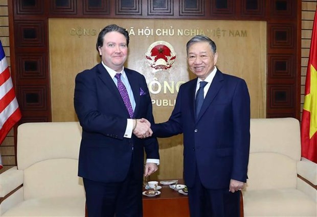 Minister of Public Security To Lam receives US Ambassador Marc Knapper