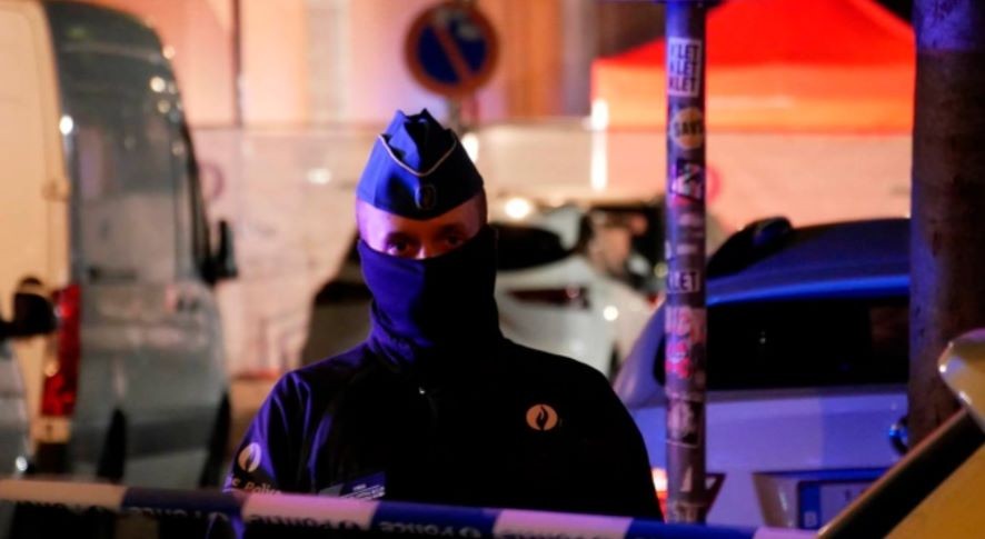 Tấn công khủng bố bằng dao đâm ở Brussels, Bỉ. (Nguồn: AP)
