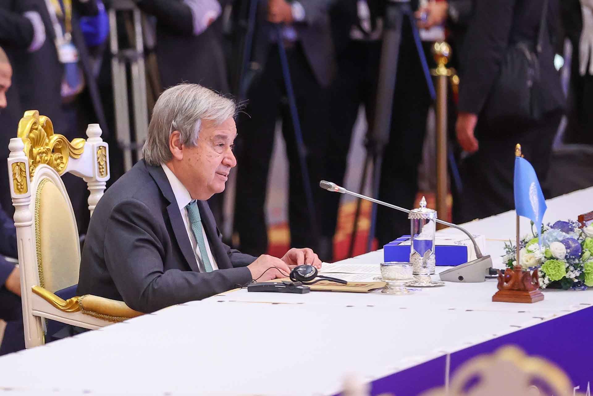 Tổng thư ký LHQ Antonio Guterres tại Hội nghị. (Nguồn: VGP)