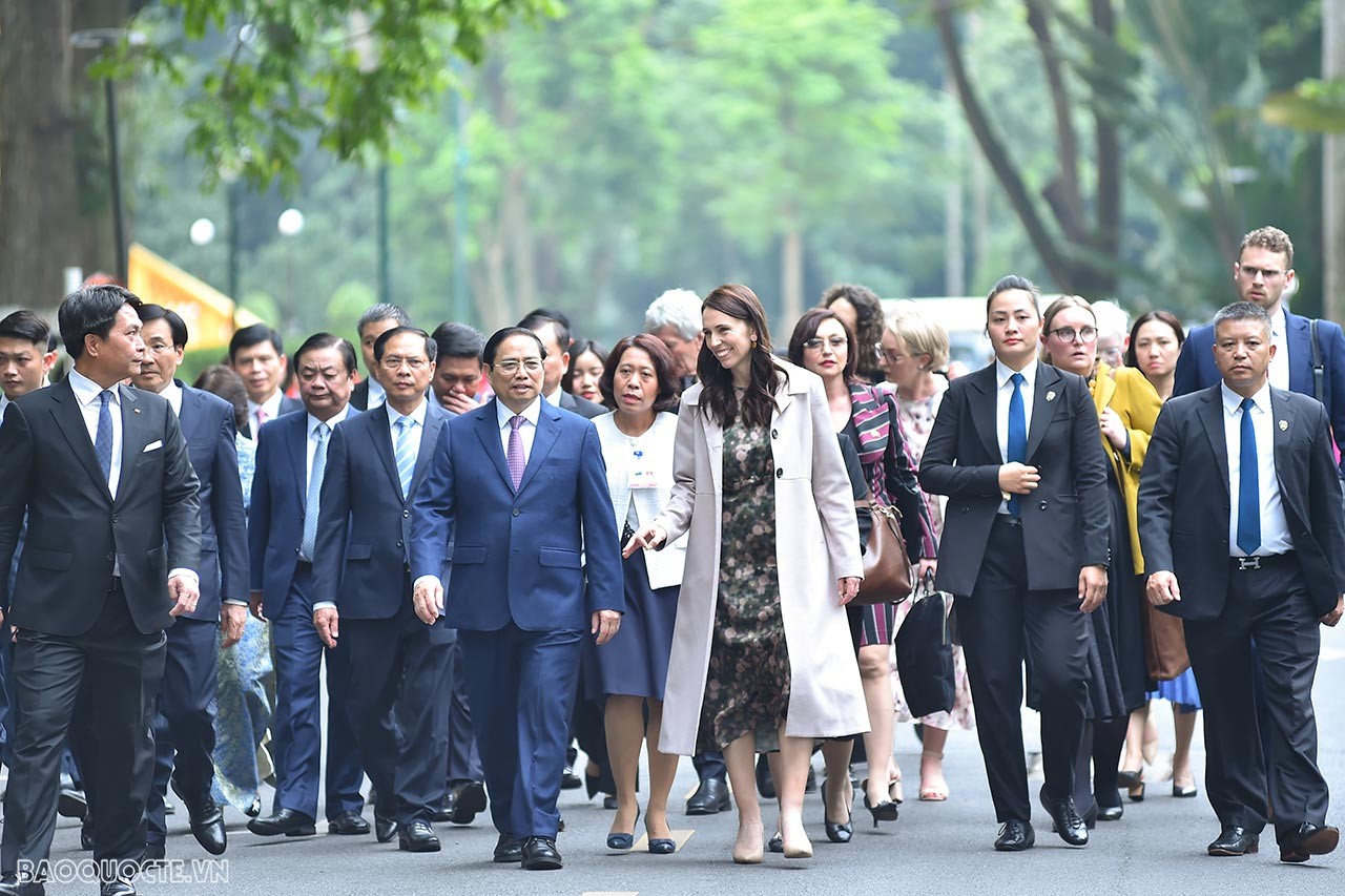 Welcome ceremony held for New Zealand Prime Minister