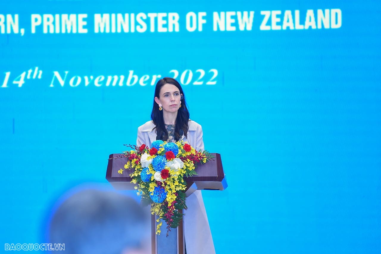 Welcome ceremony held for New Zealand Prime Minister