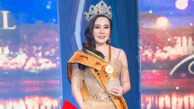 Diễn viên Kim Oanh trở thành Hoa hậu Quý bà Hòa bình quốc tế 2022