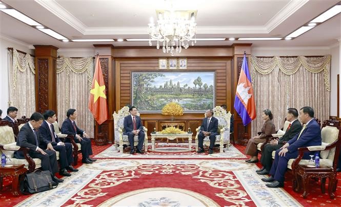 Việt Nam-Campuchia: Thúc đẩy quan hệ hợp tác giữa Quốc hội hai bên lên một tầm cao mới. (Nguồn: TTXVN)