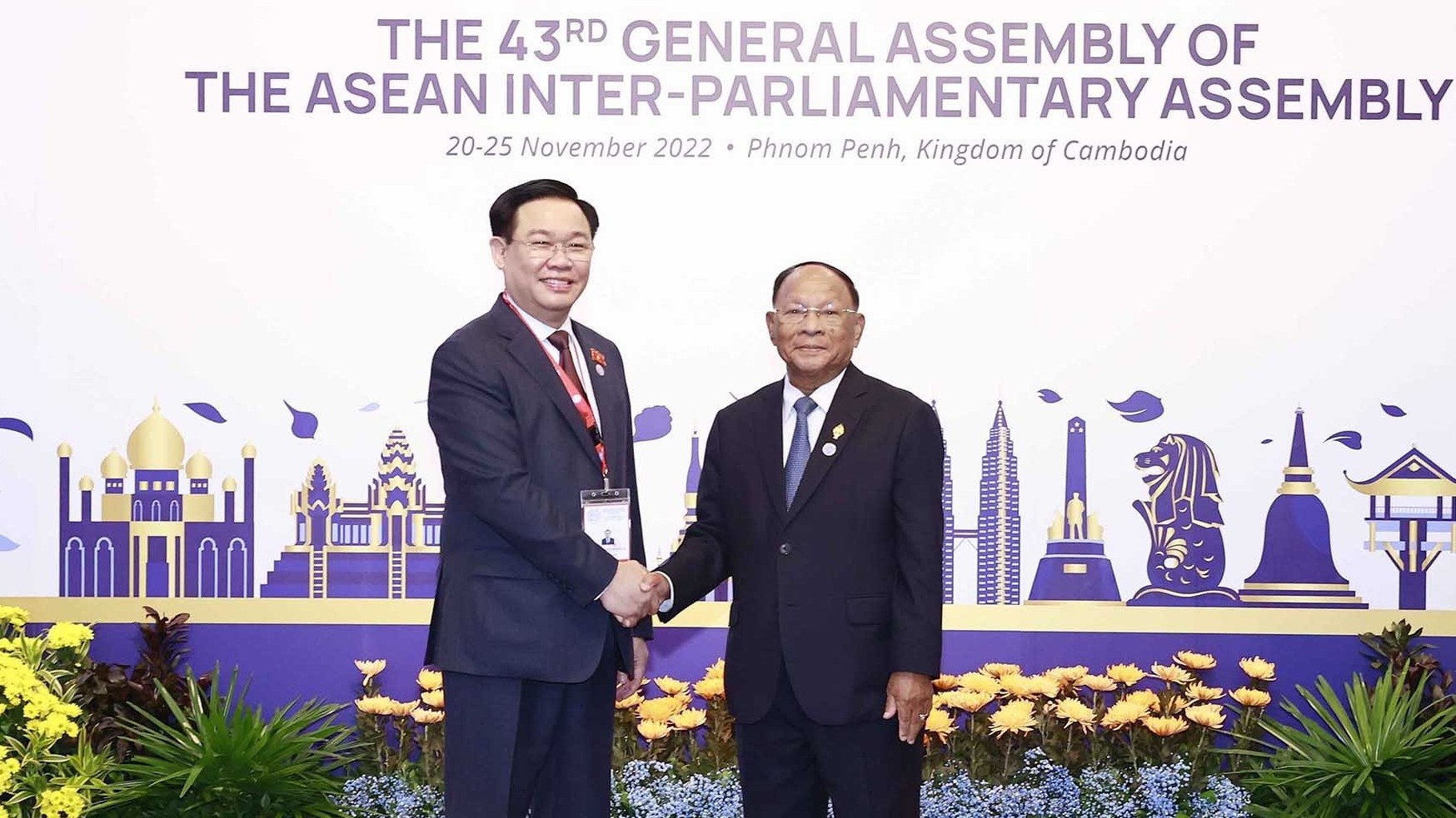 Chủ tịch Quốc hội Campuchia tiếp các Trưởng đoàn Nghị viện AIPA