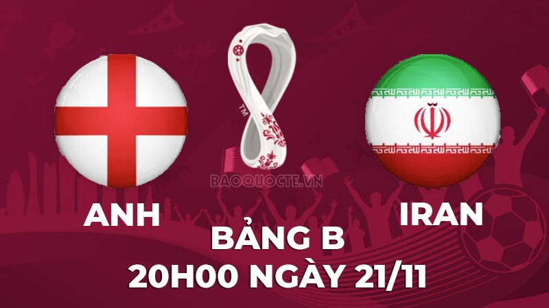 Link xem trực tiếp Anh vs Iran (20h00 ngày 21/11) bảng B World Cup 2022