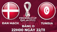 Link xem trực tiếp Đan Mạch vs Tunisia (20h00 ngày 22/11) bảng D World Cup 2022 - trực tiếp VTV2