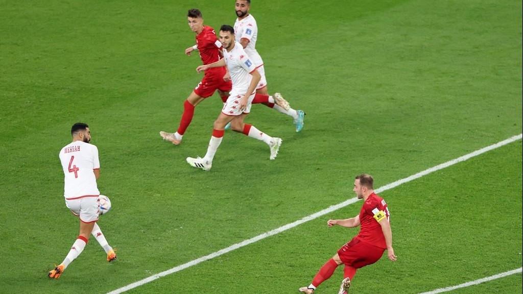 Highlights Đan Mạch vs Tunisia: Đan Mạch và Tunisia chia điểm đầy kịch tính