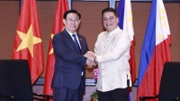 Chủ tịch Quốc hội Vương Đình Huệ hội đàm với Chủ tịch Thượng viện Philippines