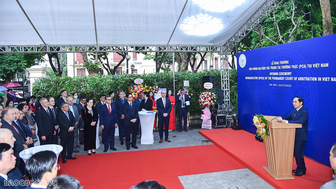 Toàn cảnh Lễ khai trương Văn phòng đại diện của Toà trọng tài thường trực (PCA) tại Hà Nội qua ảnh
