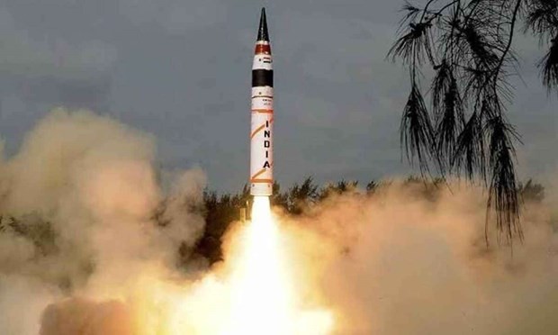 Ấn Độ phóng thử thành công tên lửa đạn đạo có khả năng mang đầu đạn hạt nhân
