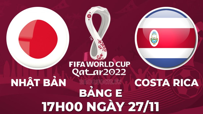 Link xem trực tiếp Nhật Bản vs Costa Rica (17h00 ngày 27/11) bảng E World Cup 2022 - trực tiếp VTV5