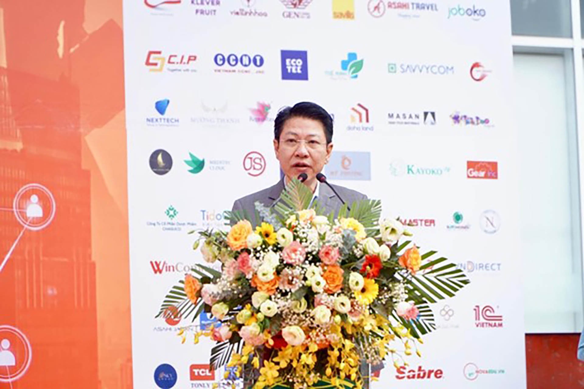 Ông Nguyễn Xuân An Việt-Phó vụ trưởng Vụ giáo dục chính trị và Công tác học sinh sinh viên, Bộ Giáo dục và Đào tạo phát biểu tại Ngày hội