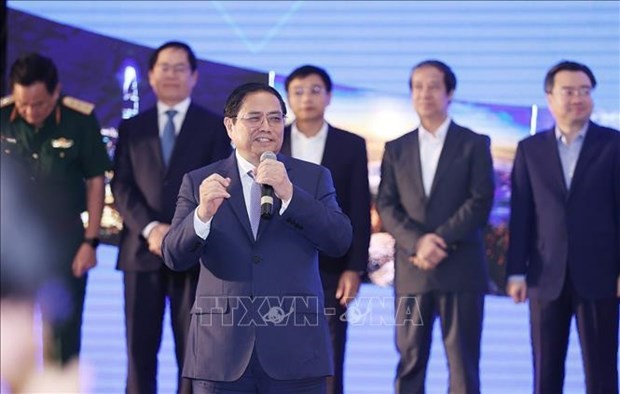 Prime Minister Pham Minh Chinh addresses the ceremony. (Source: VNA)