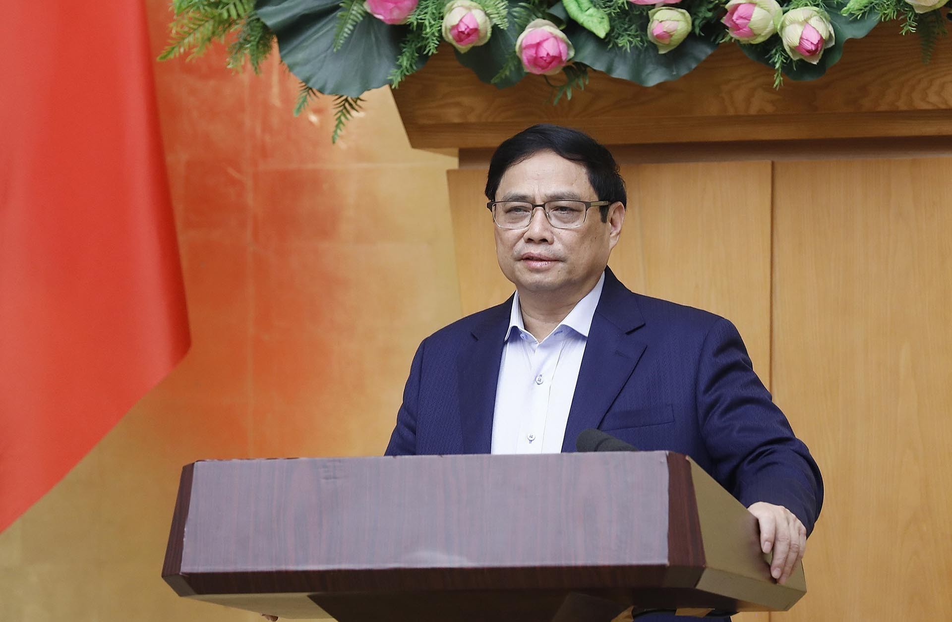Thủ tướng Phạm Minh Chính kết luận phiên họp Chính phủ thường kỳ tháng 11/2022. (Nguồn: TTXVN)