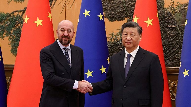 (12.01) Chủ tịch Trung Quốc Tập Cận Bình và Chủ tịch Hội đồng châu Âu Charles Michel tại Bắc Kinh ngày 1/12/2022. (Nguồn: Liên minh châu Âu)