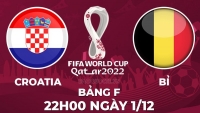 Link xem trực tiếp Croatia vs Bỉ (22h00 ngày 1/12) bảng F World Cup 2022 - trực tiếp VTV2
