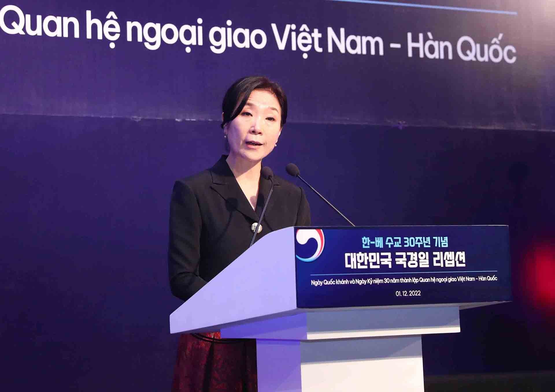 Đại sứ Hàn Quốc tại Việt Nam Oh Young-ju phát biểu. (Nguồn: TTXVN)