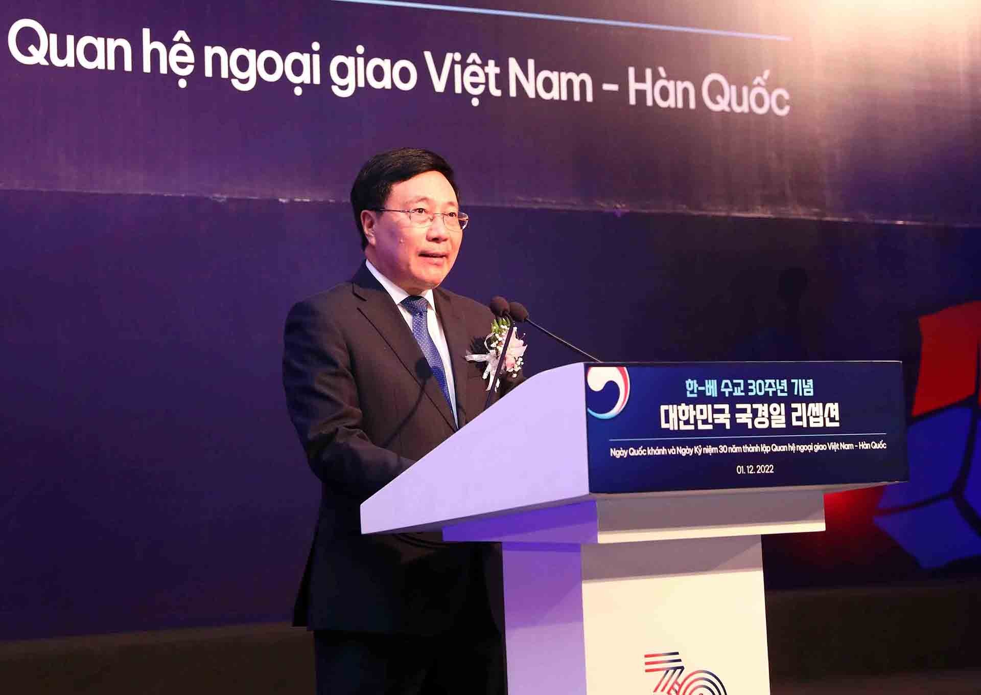 Phó Thủ tướng Thường trực Chính phủ Phạm Bình Minh phát biểu. (Nguồn: TTXVN)