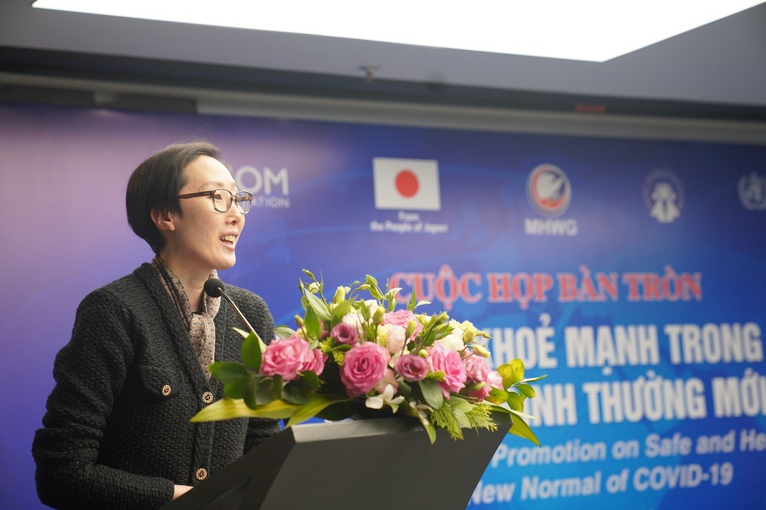 Bà Park Mihyung, Trưởng phái đoàn IOM phát biểu khai mạc. (Nguồn: IOM)