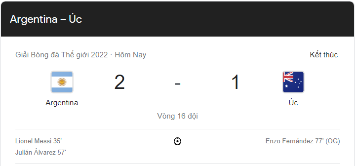 Link xem trực tiếp Argentina vs Australia (02h00 ngày 4/12) vòng 1/8 World Cup 2022 - trực tiếp VTV3