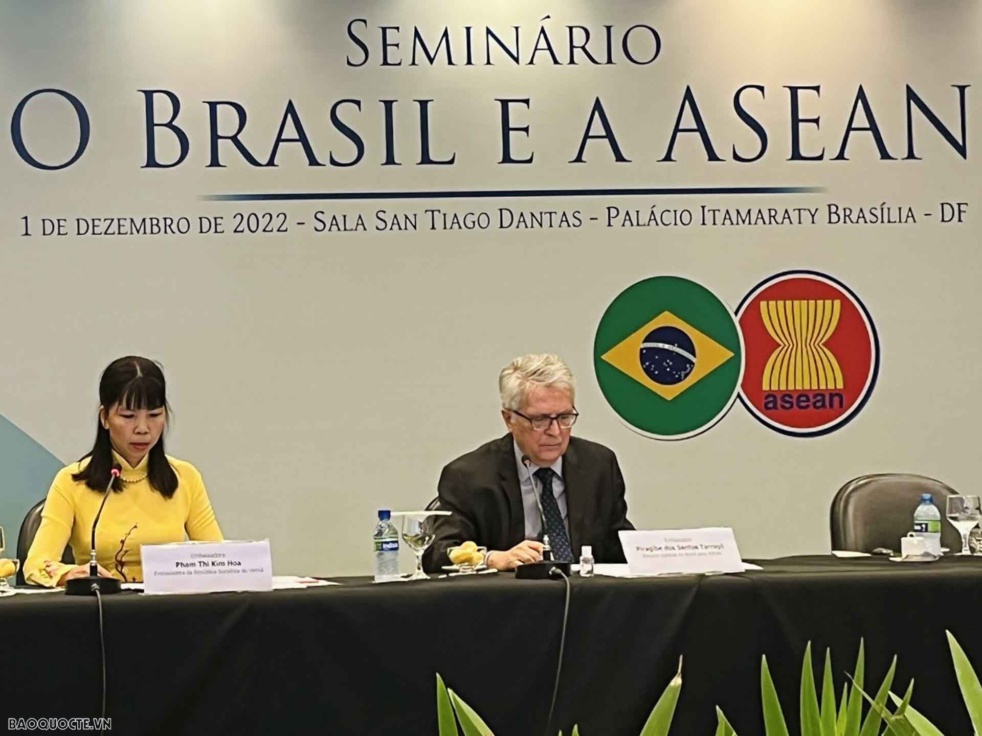 Brazil là đối tác lớn và Bộ Ngoại giao Brazil và Ủy ban ASEAN tại Brazil đồng tổ chức Hội thảo ‘Brazil và ASEAN’.trọng của Việt Nam ở Nam Mỹ