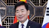 Chủ tịch nước Nguyễn Xuân Phúc hội kiến Chủ tịch Quốc hội Hàn Quốc Kim Jin Pyo