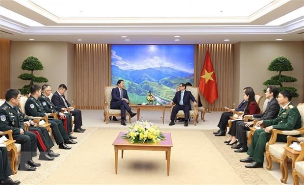 Prime Minister receives Mongolian Minister of Defence Saikhanbayar Gursed