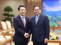 Thủ tướng Phạm Minh Chính tiếp Phó Thủ tướng, Bộ trưởng Ngoại giao Lào Saleumxay Kommasith