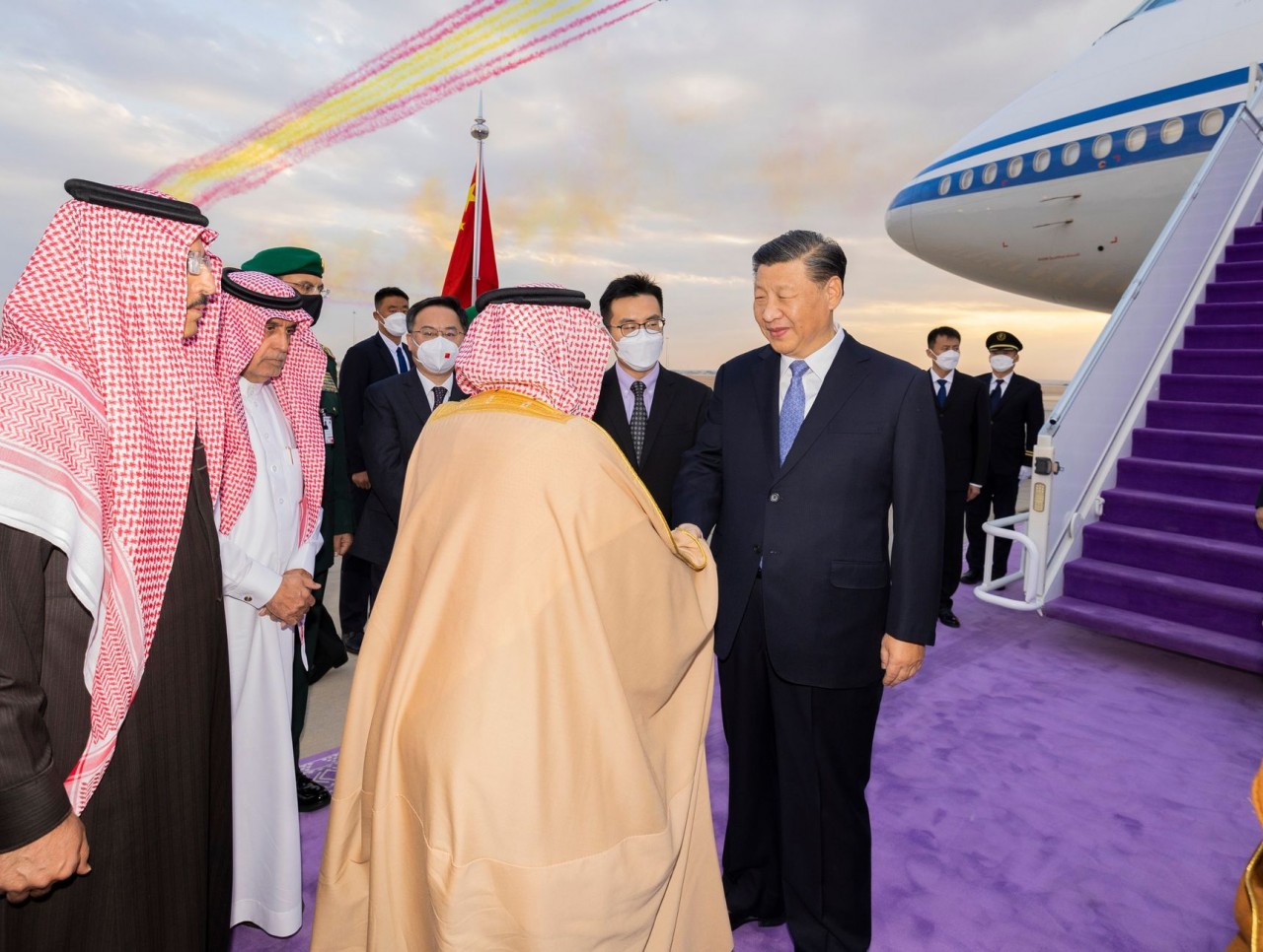 (12.08) Chủ tịch Trung Quốc Tập Cận Bình đặt chân tới Riyadh ngày 7/12. (Nguồn: Zuma Press)