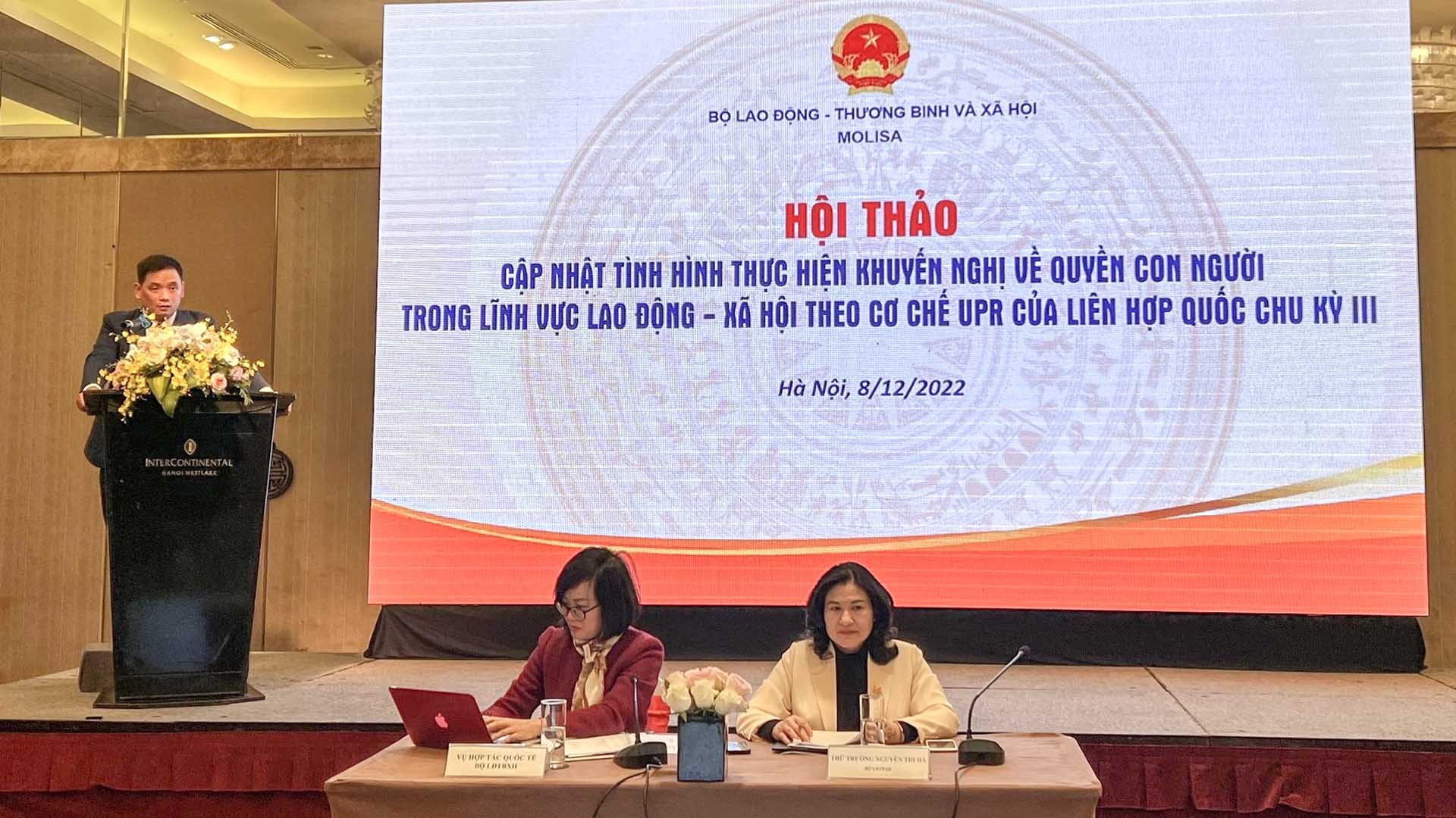 Hội thảo do Bộ Lao động-Thương binh và Xã hội tổ chức theo hình thức trực tuyến và trực tiếp tại Hà Nội. 