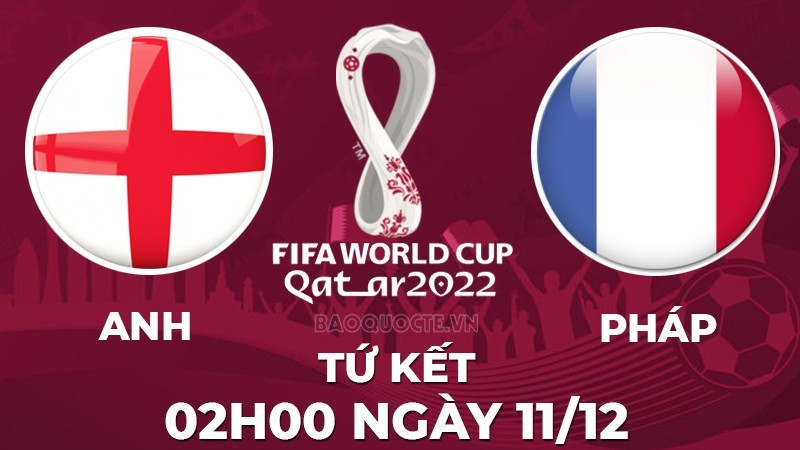 Link xem trực tiếp Anh vs Pháp (02h00 ngày 11/12) tứ kết World Cup 2022 - trực tiếp VTV3